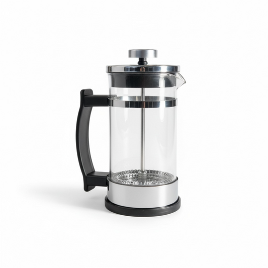 |Style 2 | French Press Premium Glass & Stainless Steel Coffee Maker –  Heat-Resistant Glass, Fine Mesh Filter, Ergonomic Handle